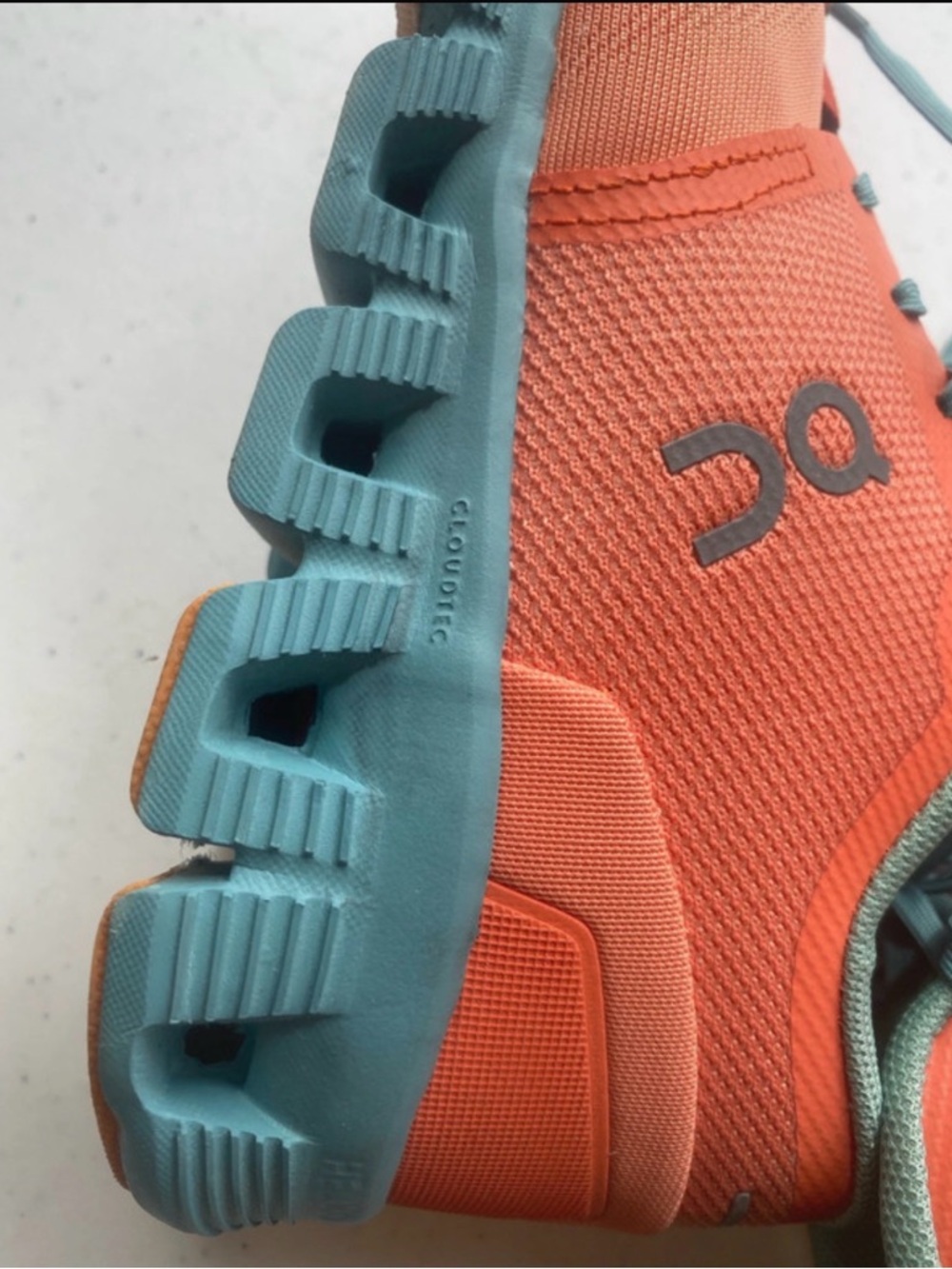 On cloud X Women's Coral and Teal Cloud Sneakers EUC 6.5 - Picture 9 of 12